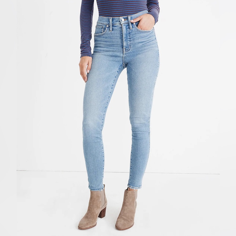 NWT Madewell 10" High-Rise Skinny Jeans in Hamden Wash - Size 25